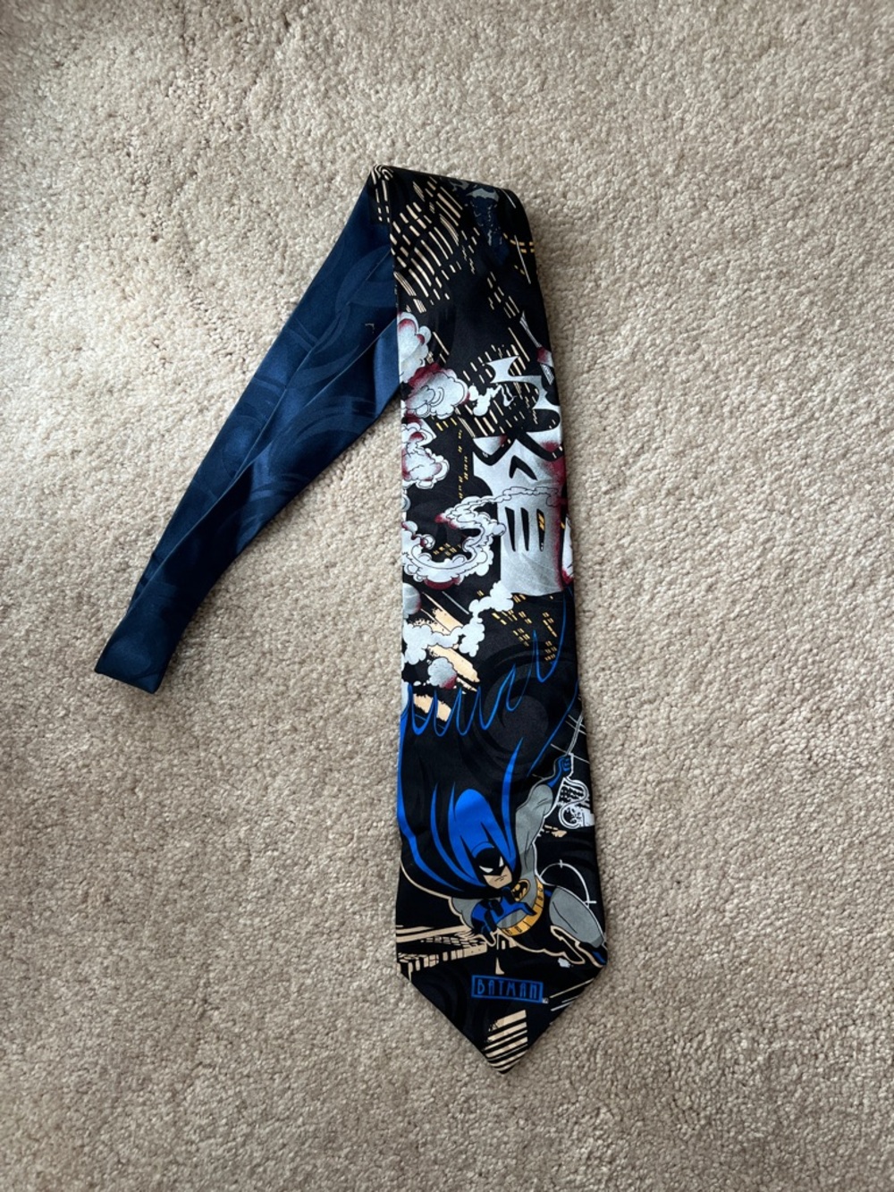 Batman Black and Blue Graphic Tie